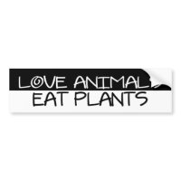 BW_love_animals bumpersticker