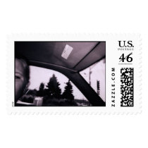 bw photo car stamp