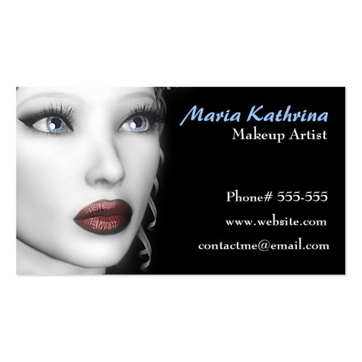BW Portrait Business Card (front side)