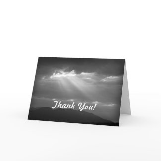 BW Sky Thank You Card card