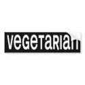 BW_vegetarian bumpersticker