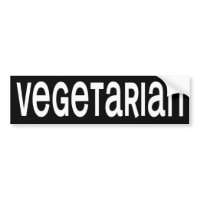 BW_vegetarian bumpersticker