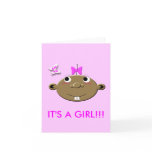 BWatching Butterfly, IT'S A GIRL!!! Greeting Card