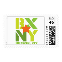BX Bronx Green Postage Stamp