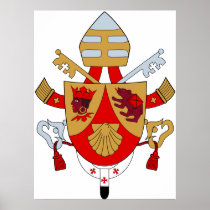 BXVI Pope Coat Emblem Heraldry Official Symbol Print