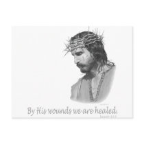 By His wound we are healed Postcards