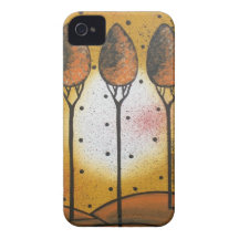 By Lori Everett_ Black Cat, Spring, Funny, Cute iPhone 4 Cases