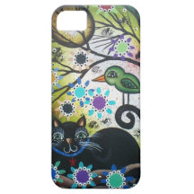 By Lori Everett_ Day Of The Dead, Black Cat, Bird iPhone 5 Covers
