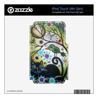 By Lori Everett_ Day Of The Dead, Black Cat, Bird Decals For iPod Touch 4G