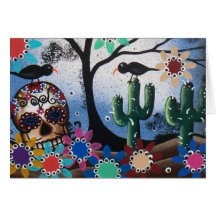 By Lori Everett_ Day Of The Dead,Mexican,Skull,DOD Greeting Card