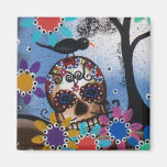 By Lori Everett_ Day Of The Dead,Mexican,Skull,DOD Magnets