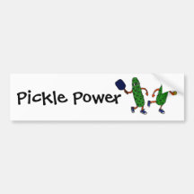 BY- Pickleball Pickle Power Bumper Sticker