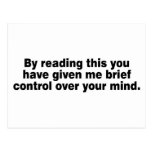 By Reading This You Have... Postcard