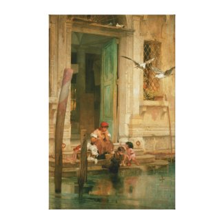By the Canal, Venice Gallery Wrap Canvas
