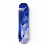 By The Light Of The Moon Blue Wolf Skateboard