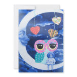 By The Light Of The Silvery Moon Baby Shower Custom Invitations