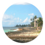 By The Ocean Round Sticker