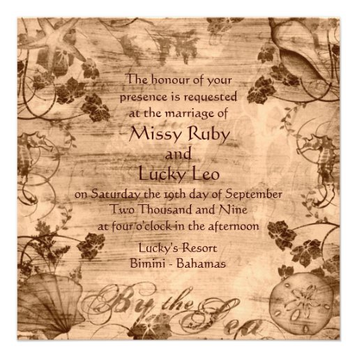 By the Sea Invitation