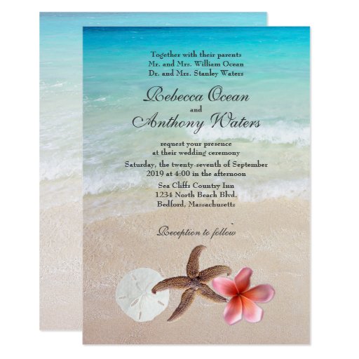Beach Wedding Announcement Cards Beach Wedding Announcement Cards