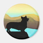 By The Sea Welsh Corgi Fridge Magnet