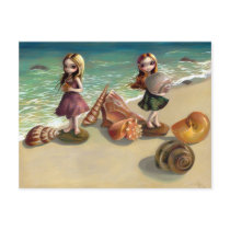 "By the Seaside" Postcard