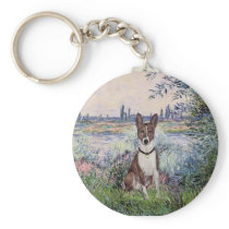 By the Seine - Basenji Keychains