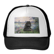 By the Seine - black Persian cat Hats