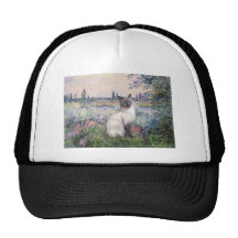By the Seine - Blue Point Siamese cat Mesh Hats