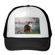 By the Seine - Calico cat Trucker Hats
