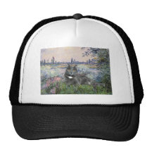 By the Seine- Grey cat Mesh Hat