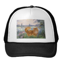 By the Seine - Red Persian cat Trucker Hat