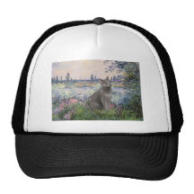By the Seine - Russian Blue cat Trucker Hat