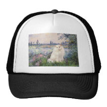 By the Seine - White Persian cat Hat