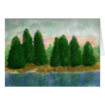 By The Water 4 Reflection Greeting Card