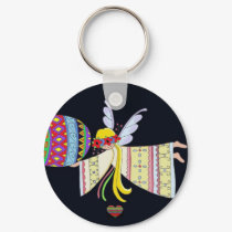 By the Wings of an Angel Ukrainian Folk Art keychains