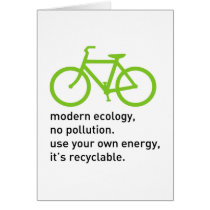 Bycicle: Modern Ecology Greeting Cards