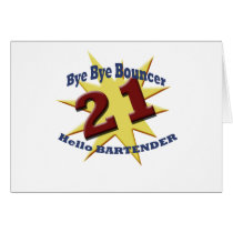 bye bye bouncer greeting card