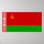 Byelorussian Ssr, Belarus flag Poster