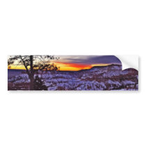 Byrce Canyon Sunrises Morning Winter bumper stickers by lifesphere Byrce Canyon Sunrises Morning Winter bumper stickers