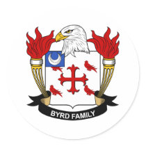 Byrd Family Crest stickers by coatsofarms Byrd Family Crest stickers