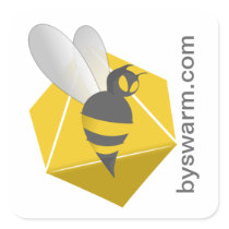 bySwarm Square Stickers stickers