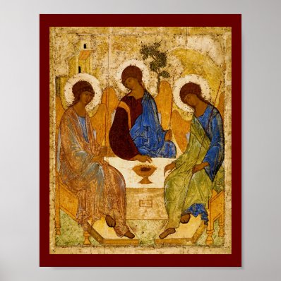 Byzantine Angels at a Table Posters
