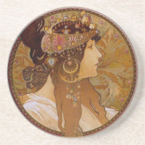 Byzantine Brunette, Mucha Drink Coasters