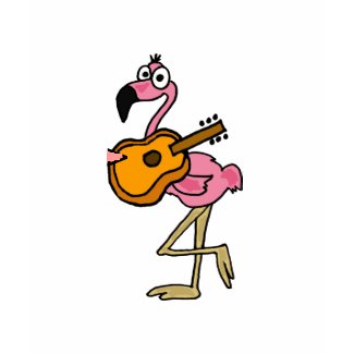BZ- Flamingo Playing Guitar Shirt