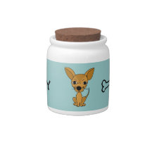 BZ- Funny Chihuahua Pet Treats Jar Candy Jar