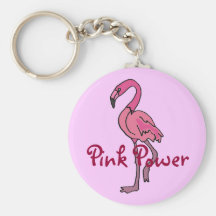 BZ- Pink Power Flamingo Keychain