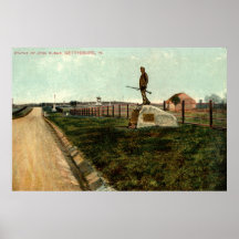 c1915 Statue of John Burns GETTYSBURG PA Posters
