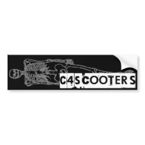C4 Scooters Skull Sticker bumper stickers by CFOURScooters C4 Scooters Skull Sticker bumper stickers