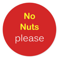 c5 - Food Request ~ NO NUTS PLEASE. Round Stickers