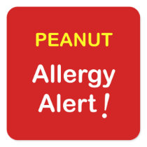 c7 - Allergy Alert - PEANUTS. Sticker